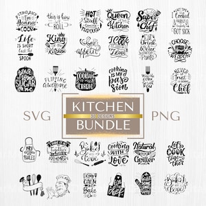Bundle cuisine Svg, cuisine couper fichier, chef svg, Svg cuisson, cuisine Svg, cuisine citations Svg, fichiers SVG/PNG vecteurs de téléchargement immédiat