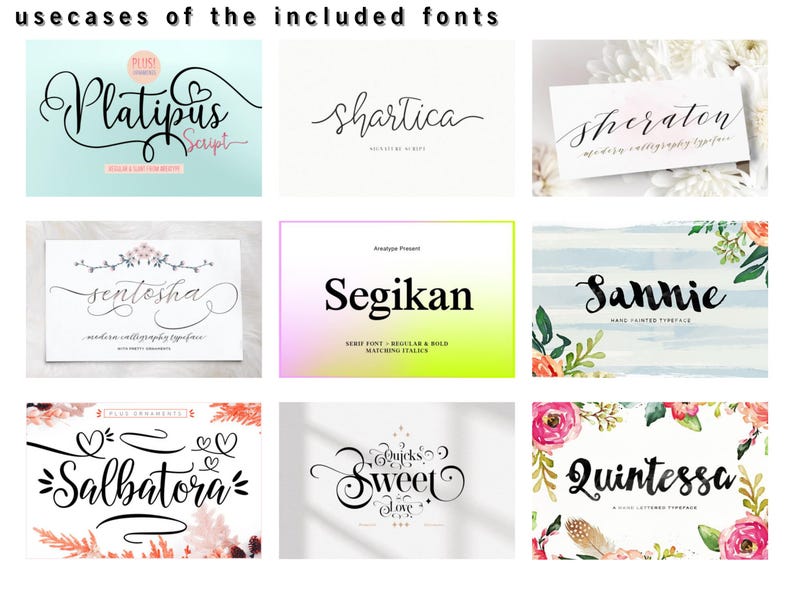 122 Premium Font Bundle for Creators & Designers | Handwritten, Modern ...