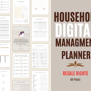Haushalt Planer | PLR | Master Weiterverkaufsrechte | Haushaltsmappe | Haushaltsbudget Vorlage | Life Organizer PDF | Home Leitung |
