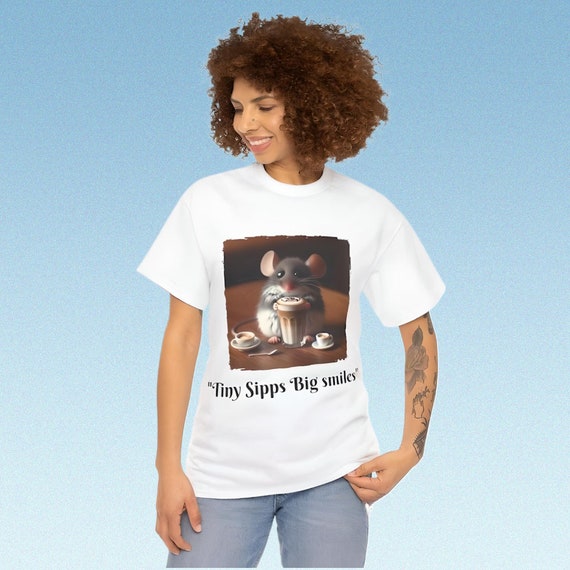Funny animal T shirt, Unisex T-shirt with Mice print, White Shirt with pet print Gift idea for Pet lovers, Pet Remembrance Print on T-shirt.
