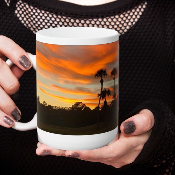 Florida Sunset coffee mug Florida Sunset beach-themed mug Florida Sunset ceramic coffee cup Coastal Florida Sunset mug  Sunset souvenir mug