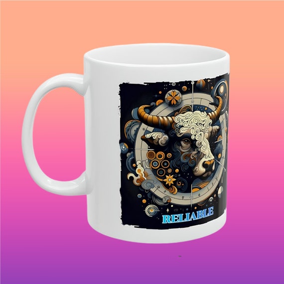 Taurus Zodiac Mug, Zodiac Coffee mug, Taurus mug, witchy Taurus mug, Taurus birthday gift, Taurus zodiac mug 11 Oz  ceramic coffee mug