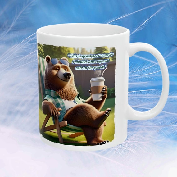 Custom pet Coffee Mug grizzly Bear Lover Coffee Mug, animal Coffee Mug grizzly bear Coffee Mug, Custom grizzly bear Mug, animal Lover gift.