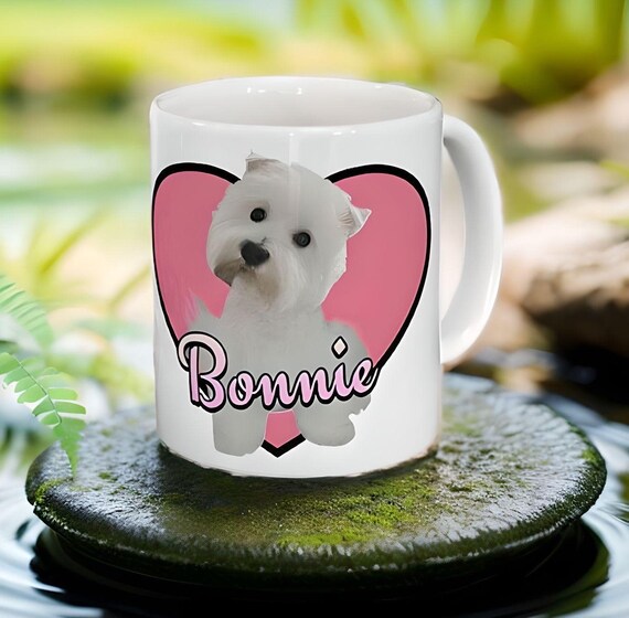 Ceramic personalized  Dog print mug, (11oz, 15oz) Dogs  photo  print on mug, Dogs photo and name on  coffee mug, your personal pet on mug
