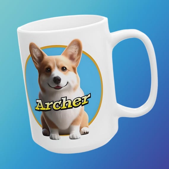 Personalized Dog coffee Mug, Dog on a coffee mug , Dogs name on coffee mug, my dogs name on coffee cup. 11 or 15 oz.