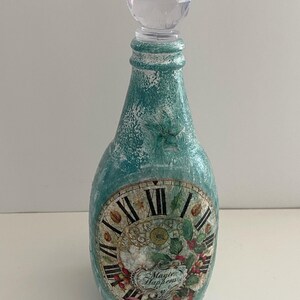Hand-painted beer bottle art, unique bar decor and gifts, eco-friendly upcycled art, man-cave gift, perfect for Christmas, gift for him.