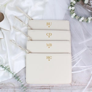 Hochzeit Tag Clutch Tasche Personalisiert für die Braut & Brautparty Brautjungfer Armband Handtasche Trauzeugin Geschenk Mutter der Braut Tasche