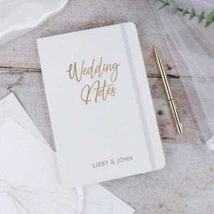 Planner per appunti di matrimonio, quaderno personalizzato a righe A5, nomi delle coppie, lista delle cose da fare per il matrimonio, planner per il giorno del matrimonio, libro per l'organizzazione del matrimonio, coppie