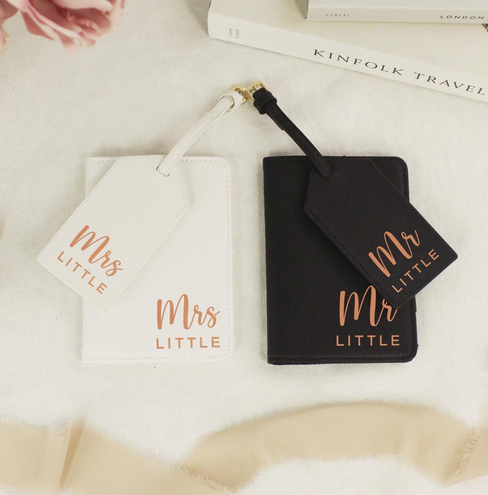 Set of 2 Mr & Mrs Personalised Passport Holder