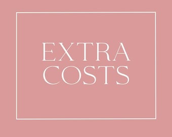 Additional / Extra Costs for Vinyl / Logo / Engrave / DTF / DIGI