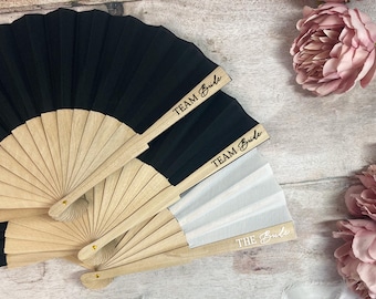 Black and White Hen Party Fans Team Bride Hen Party Favour Hen Do Accessories Summer Black & White Theme Hen Party Abroad Bachelorette Party