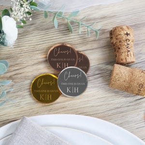 Token para bebida de boda, novios, boleto de bebida personalizado para invitados, una bebida gratis, obsequios de boda, boletos de bebidas a granel para bodas