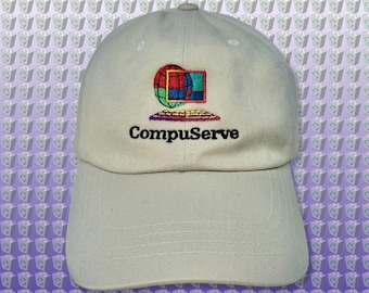 Retro Compuserve Logo Hat - 90s Internet Pioneer Cap - Etsy