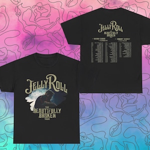 Kids Size - Jelly Roll Shirt The Beautifully Broken Tour 2024 - Fan Inspired Jelly Roll Tour Shirt Front and Back