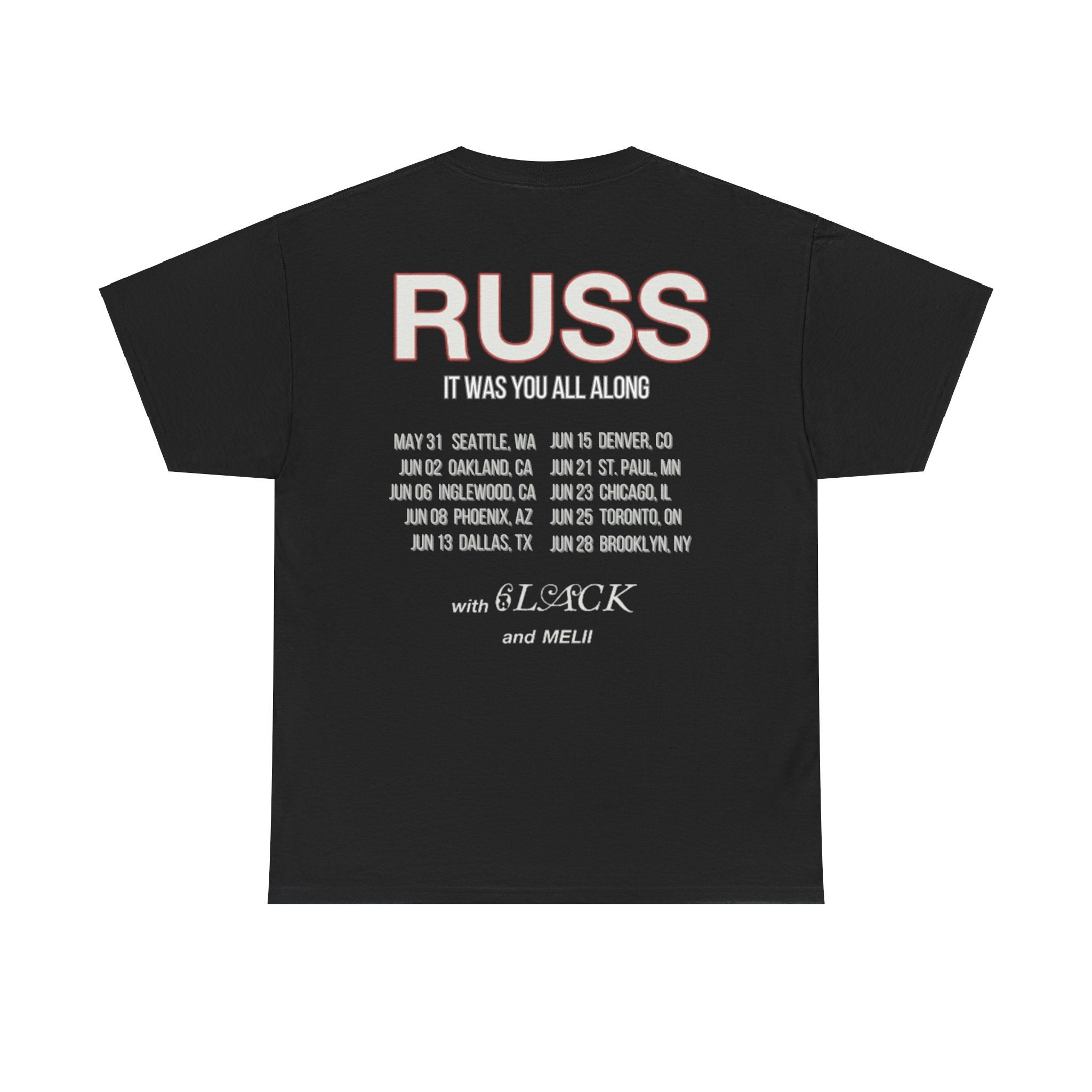 Russ Shirt It Was You All Along Tour 2025 Fan Inspired Russ Tour Shirt