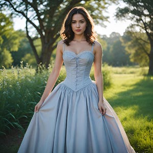 Exquisite Victorian Corset Gown | Romantic Renaissance Dress | Fashionable Elegant Ball Gown | Vintage Style Stunning Festival Outfit
