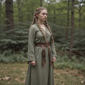 Medieval Women&#39;s Green Viking Dress | Noble Warrior Cosplay Costume | Nordic Historical Carnival Costume | Exquisite Costume Gift forHer
