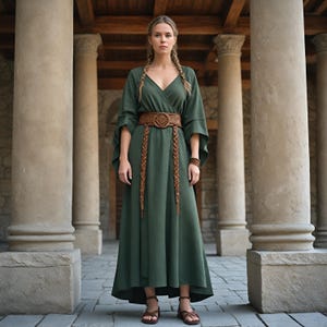 Medieval Elven Princess Gown | Handmade Renaissance Court Dress | Fantasy LARP Noblewoman Dress | Elegant Celtic Queen Gown