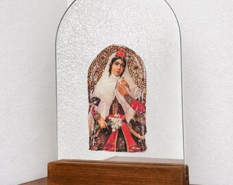 Table Top Arched Glass Mirror Decorative Persian Inspired Design