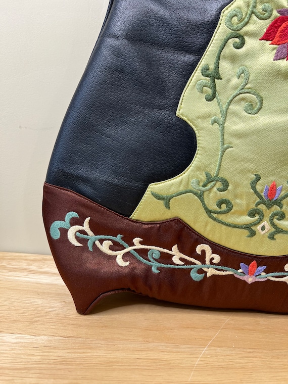 Oovoo Embroidered Satin Handbag - image 2