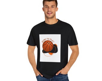 Basketball T-shirt,Basketball Unisex Garment-Dyed T-shirt