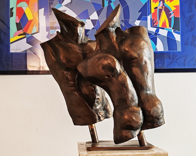 Featured listing image: Astonishing Mid-Century Bronze Statue by Gian Rigo - Italy