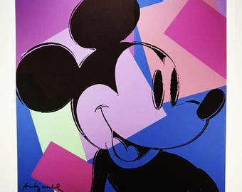 アンディ・ウォーホル「ミッキーマウス」限定版リトグラフプリント
