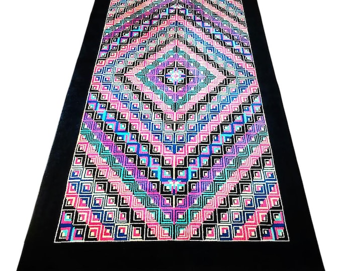Featured listing image: 1980S Geometric Rug "Madison" by Missoni for T&J Vestor in Pure Wool.