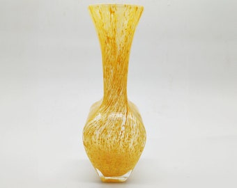 Vase vintage sculpté à la main en verre de Murano par Silvestri - Arte Murano - 1960