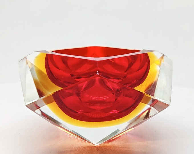 Featured listing image: 1960s Ashtray or Catch-all in Murano Glass by Flavio Poli for Seguso. Made in Italy.