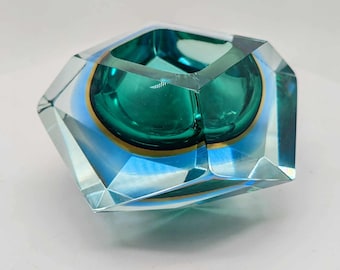 1960s Big Ashtray or Catch-all in Murano Glass by Flavio Poli for Seguso. Made in Italy