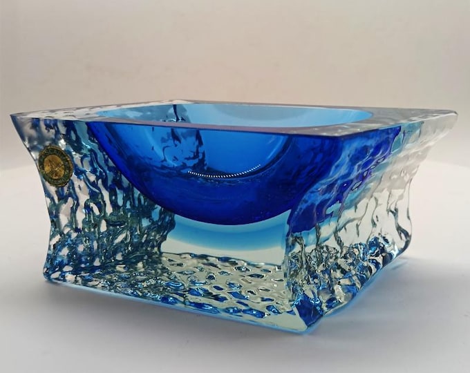 Featured listing image: 1960s Ashtray or Catch-all in Hand-worked Murano Glass by Flavio Poli for Seguso. Made in Italy