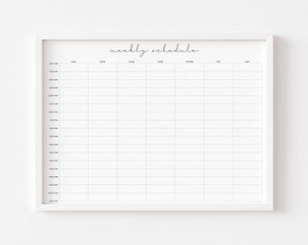 Large Weekly Planner Wall Planner Weekly Schedule  Digital Download