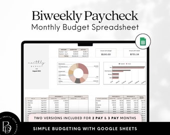 Google Sheets Budget Spreadsheet: Biweekly Paycheck Planner