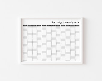 Large 2026 Printable Calendar Wall Planner Yearly Organizer for Home and Office