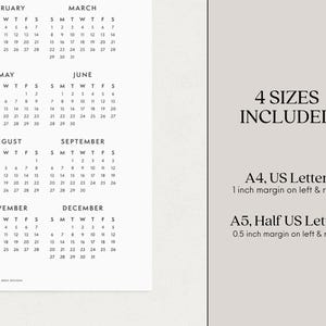 Partial view of printable US Letter Size Planner Insert with a rectangle to the right with text.
