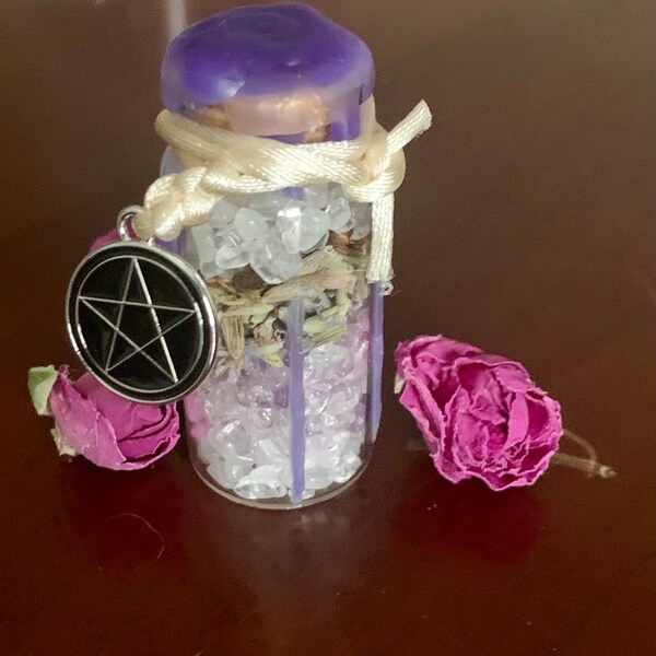 Spell jar SWEET DREAMS / sommeil / fiole à souhait / witch / wicca / fiole magique