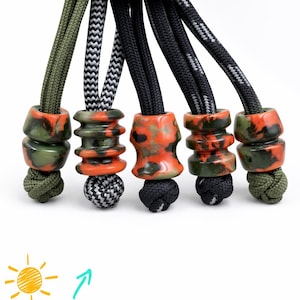 EDC Bead for Knife Lanyard – Sunlight-Activated Color Shift Bead for Everyday Carry & Paracord Keychains