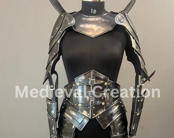 Medieval Ancient Cuirass Armor, Brave Lady Armor, Cosplay Armor, Sca, Larp Armor, Fantasy Armor, Gift for Women.