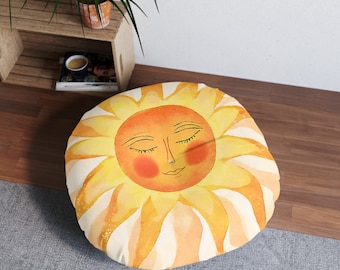 Oreiller de sol capitonné, oreiller de méditation, coussin de méditation, oreiller oriental, oreiller de soleil