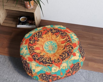 Oreiller de sol capitonné, oreiller de méditation, coussin de méditation, oreiller oriental,