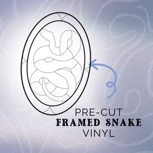 Pre-Cut Framed Snake | Stained Glass Sticker Template | Ready to Apply