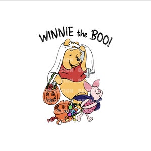 Winnie The Pooh Halloween Png, Winnie The Pooh Svg, Winnie Halloween Pumpkin Png, Winnie Halloween Sublimation, Spooky Png, Trick Or Treat