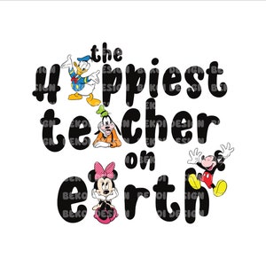 Happiest Teacher On Earth Png Svg, Back To School Png Svg, 1st Day Of School Png, Teacher Png, Magic Castle Png, Teacher Gift Png Svg