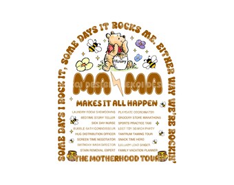 Mama Bear png, Winnie Balloon Mama png, Winnie Mama png, Winnie de Pooh Mama png, png voor sublimatie, Moederdag png, moeder png, mama png