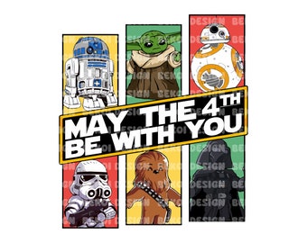 Retro Star Wars Png, Star Wars Png, Floral Star Wars Png, Star Wars Clipart, Star Wars Shirt, Darth Vader Png, May The 4th Be with You Png