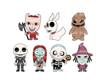 Bundle Halloween Nightmare Before Png, Horror Halloween Svg, Halloween Horror Movies Png, Spooky Season Png, Trick Or Treat Png, Cricut