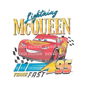 Cars Png, Lightning McQueen Png, Think Fast Cars Png, Png Cars Sublimation Design, Only Png, Digital File, Instant Download
