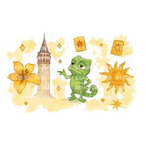 Retro Rapunzel Pascal Png Svg, Retro Princess Png Svg, Pascal Png Svg, Pascal Png, Pascal Svg, Digital File