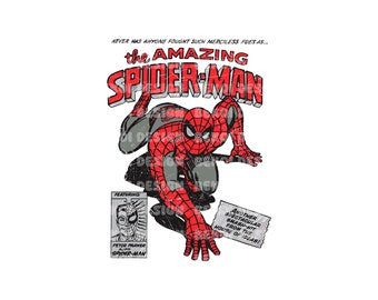 Retro the Amazing Spiderman Png, Spiderman Png, Spider Verse Png, Spiderman Clipart, Spider Verse Clipart, Spiderman, Digital File